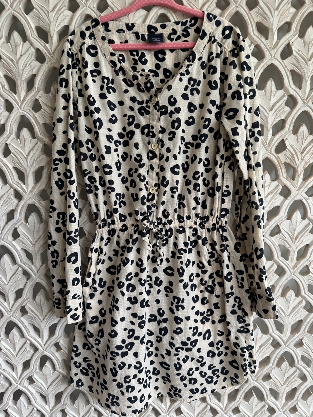 Gap Leopard Print Shirt Dress, Girls M